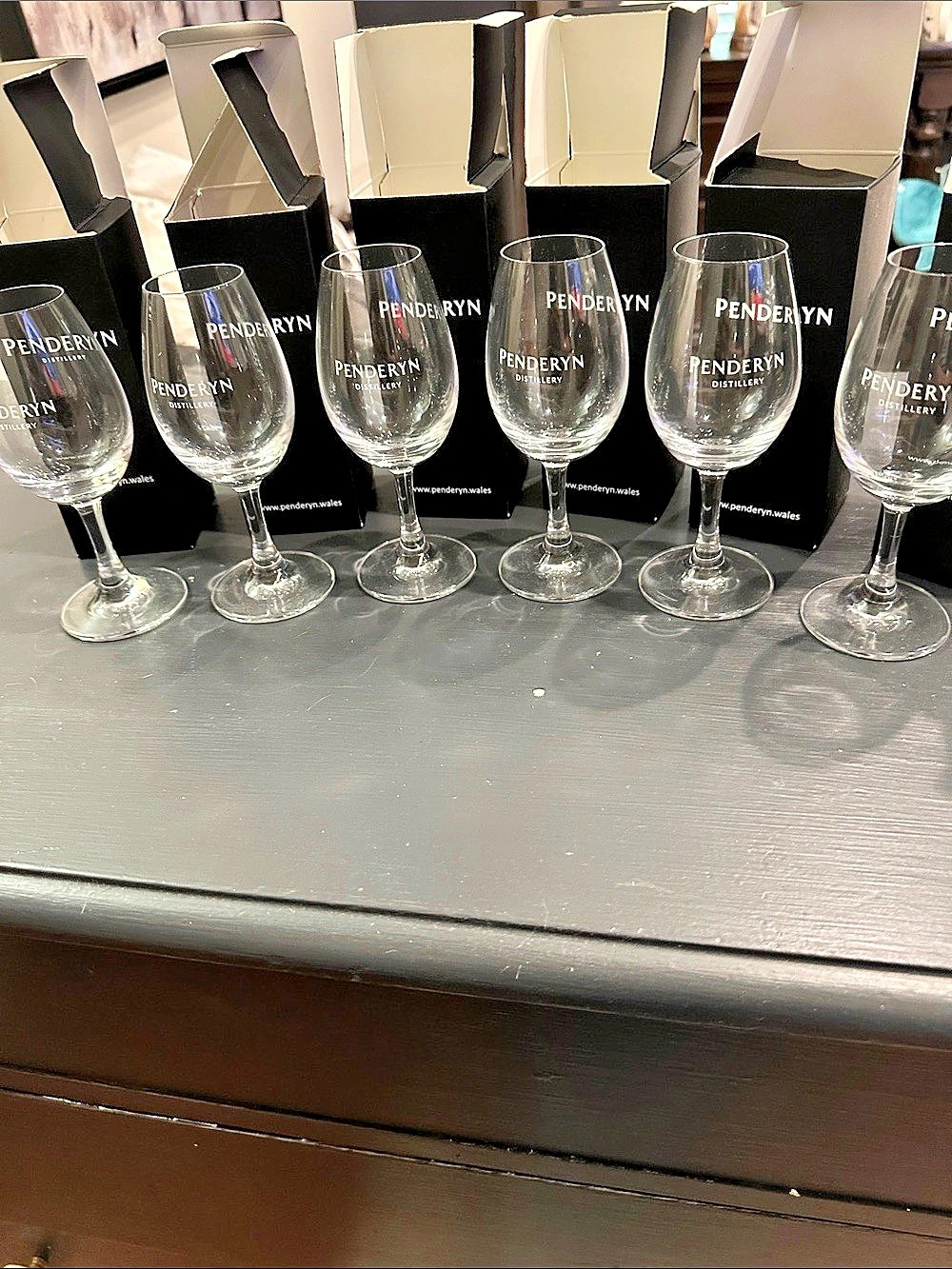 Penderyn Distillery Whisky Tasting nosing Glasses Set of 6 Clear with box lovers